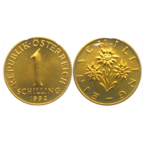 Vintage Discontinued 1992 Austrian Schillings - Picture 1 of 9